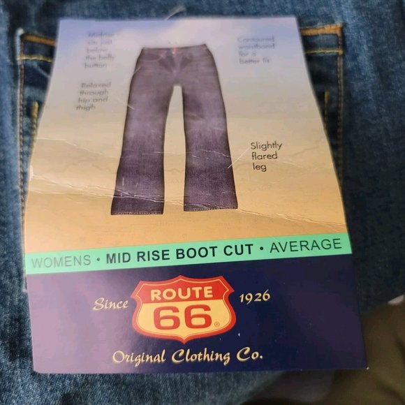 Route 66 Women’s Mid Rise Boot Cut Size 12 A Average Denim Jeans Vtg Kmart NWT - Picture 8 of 8